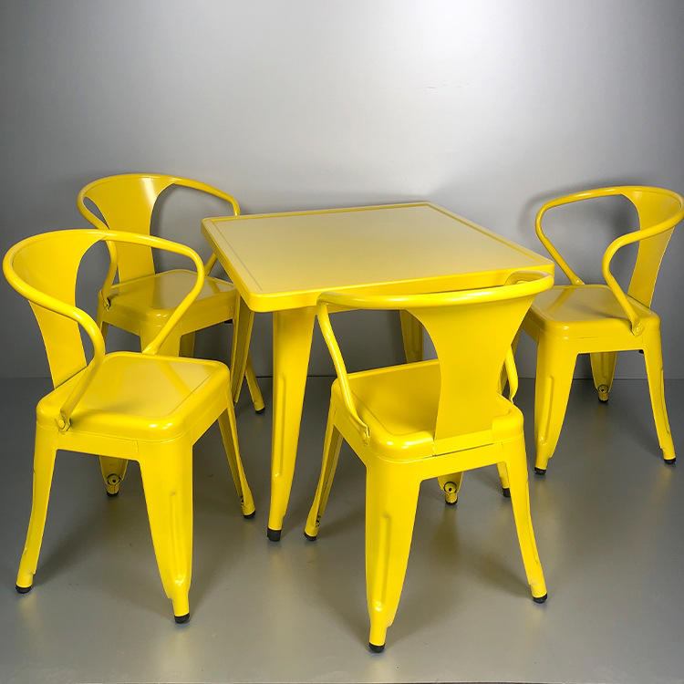 Modern hot selling children's stackable metal chairs, restaurants, gyms, living rooms, kitchens, hospitals, parks image 4
