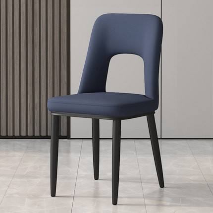 Popular Modern Restaurant Furniture Restaurant Metal Legs Green Modern Pu Leather Chair Dining Chair image 2