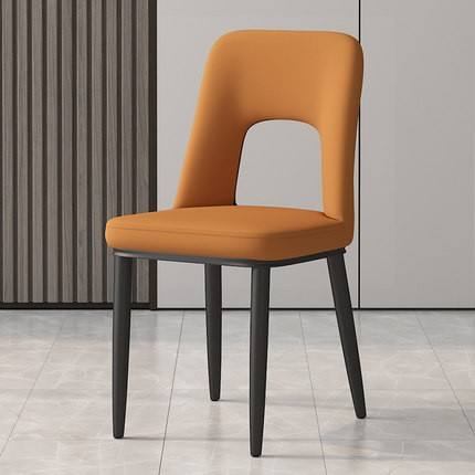 Popular Modern Restaurant Furniture Restaurant Metal Legs Green Modern Pu Leather Chair Dining Chair image 3