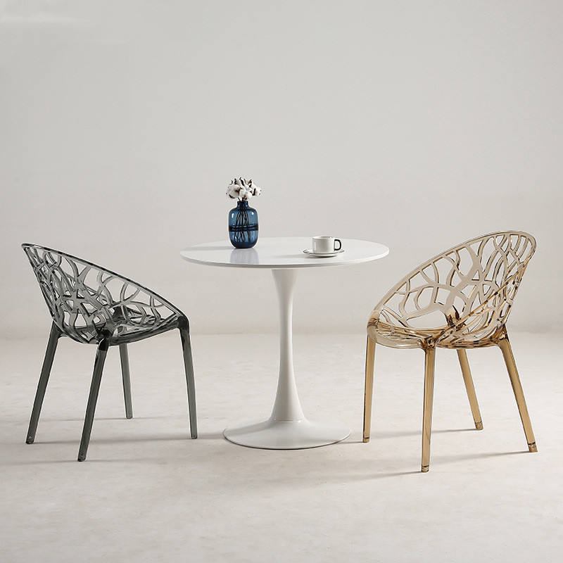 Modern Italian resin banquet chairs, hotel furniture, armless design, PP transparent stackable, suitable for weddings, family offices, living rooms image 2
