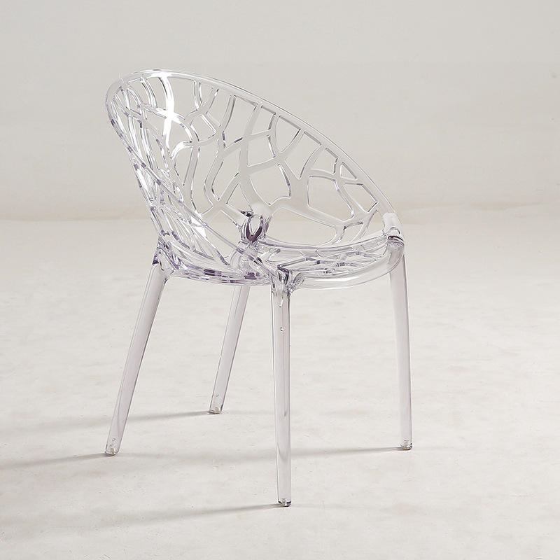 Modern Italian resin banquet chairs, hotel furniture, armless design, PP transparent stackable, suitable for weddings, family offices, living rooms image 4