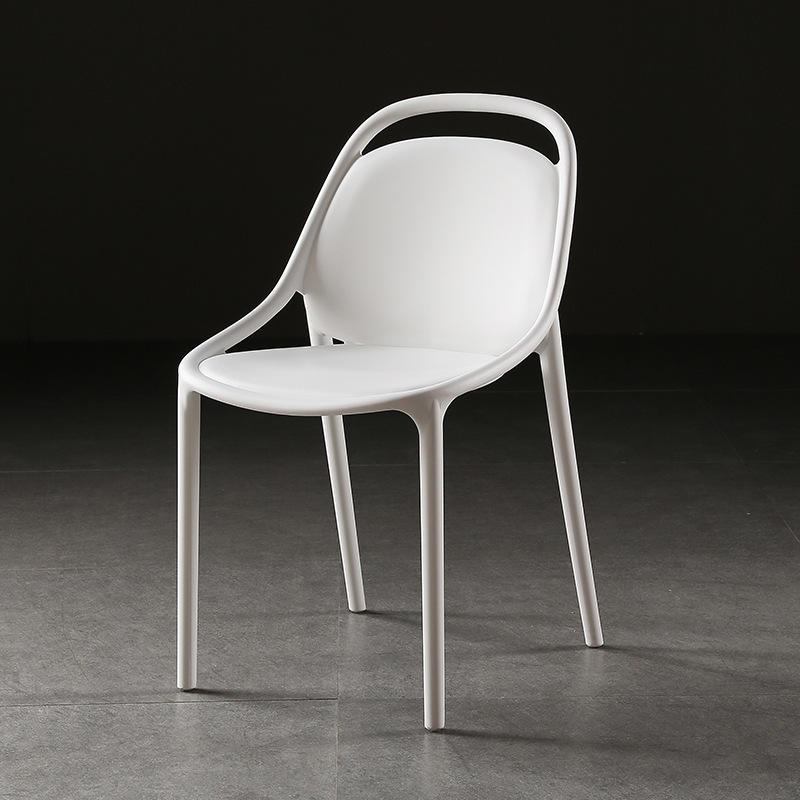 Household stackable color armless polypropylene plastic chair, outdoor high-quality indoor leisure plastic dining chair image 4