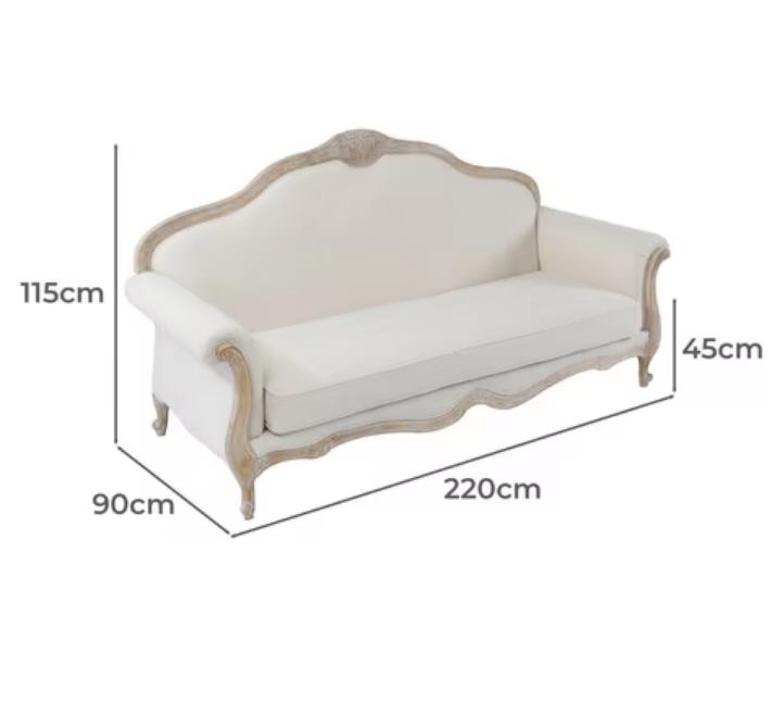 High quality wooden living room sofa, wedding armrest sofa, solid wood living room chair with armrests and carved legs image 2