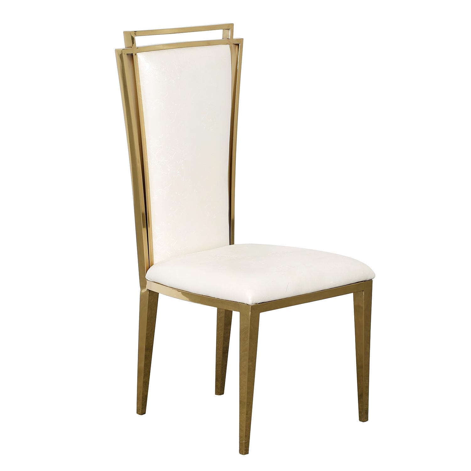 Hot selling wholesale luxury wedding chairs, hotel chairs, high back stainless steel, white leather wedding furniture chairs image 3