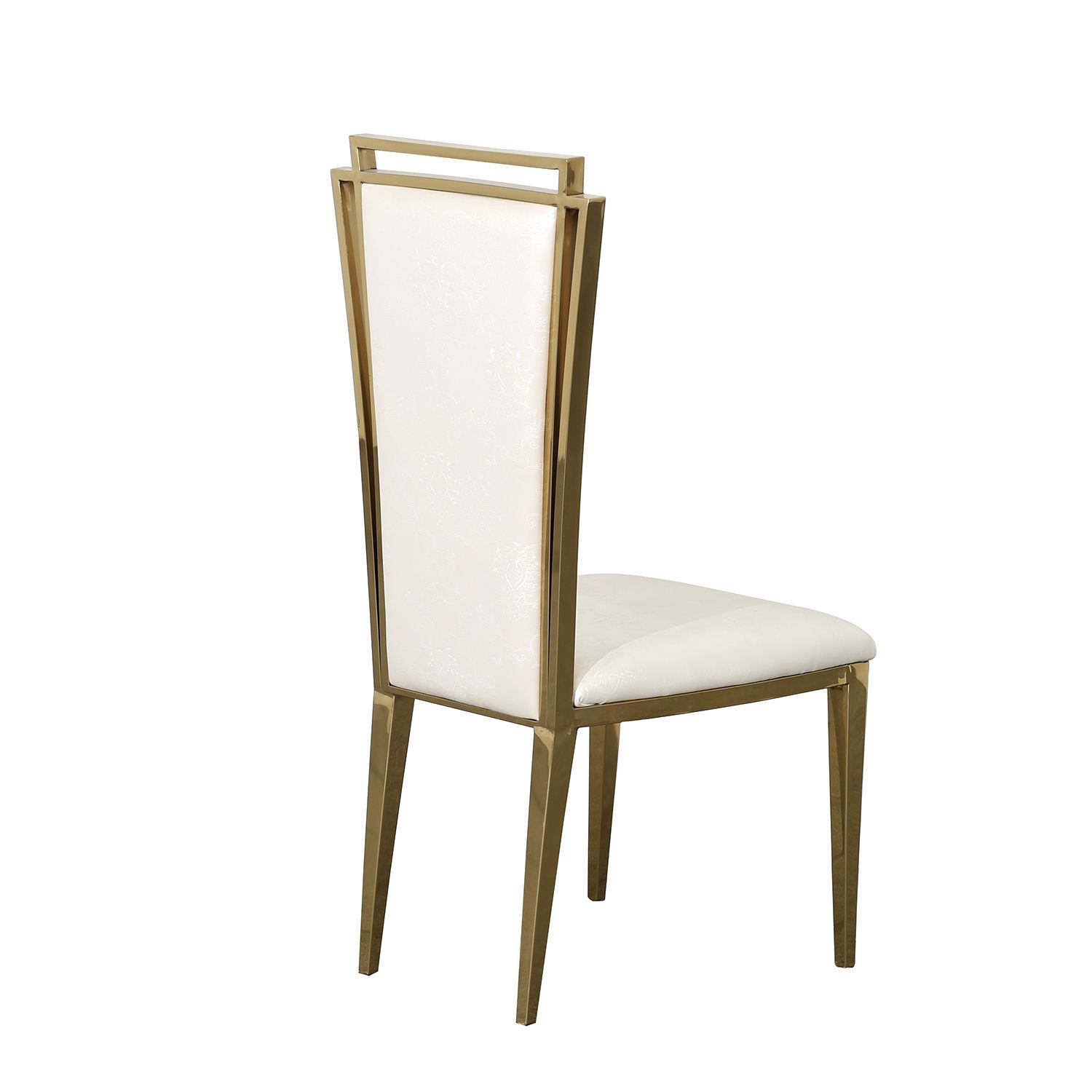 Hot selling wholesale luxury wedding chairs, hotel chairs, high back stainless steel, white leather wedding furniture chairs image 4