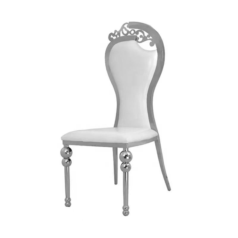 Luxurious, elegant, unique curved back design, gold rose gold stainless steel gourd foot wedding chair image 2