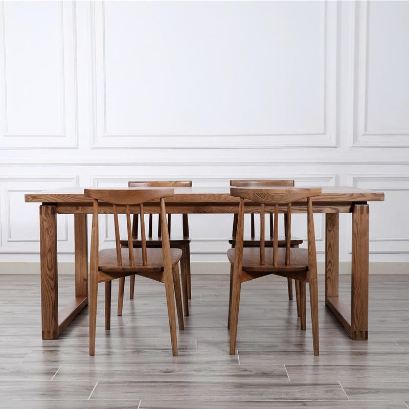 Restaurant Furniture Solid Wood Home Furniture 6/8/10 seats Antique style Restaurant Wooden Dining Table image 2