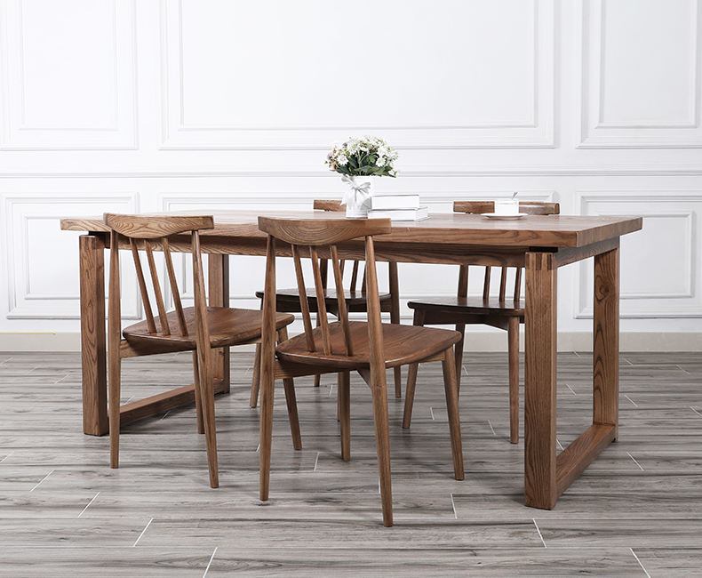 Restaurant Furniture Solid Wood Home Furniture 6/8/10 seats Antique style Restaurant Wooden Dining Table image 3
