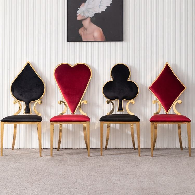 Wholesale new gold stainless steel dining lights luxury hotel wedding chairs