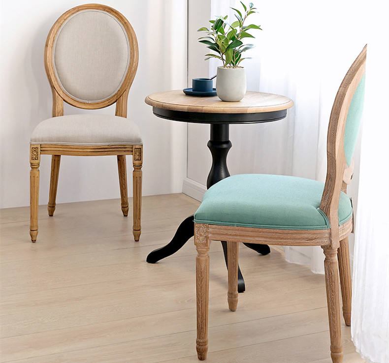 French Silla solid wood Louis wedding dining chair image 4