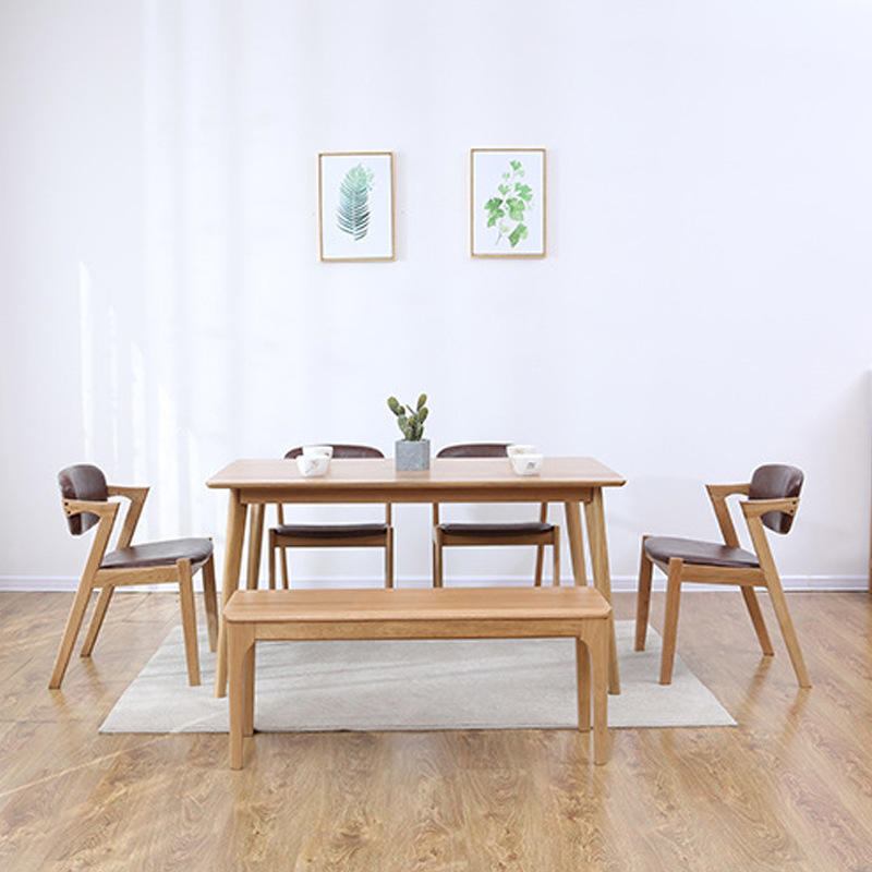 Chinese modern coffee table furniture solid wood dining chair at low price image 2