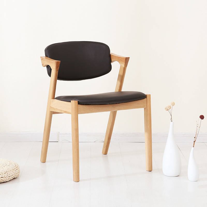Chinese modern coffee table furniture solid wood dining chair at low price image 4