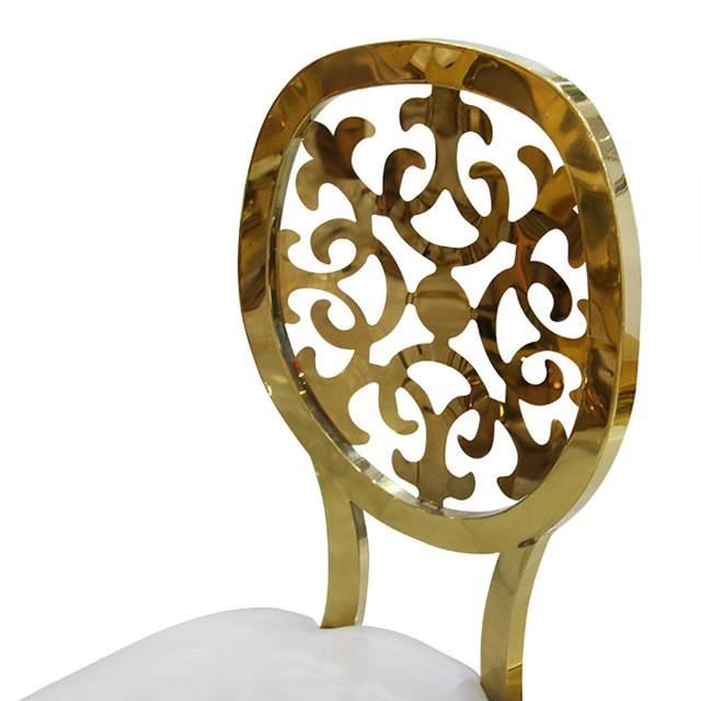 Nordic high back gold stainless steel leg king seat, used for wedding king party hotels image 2