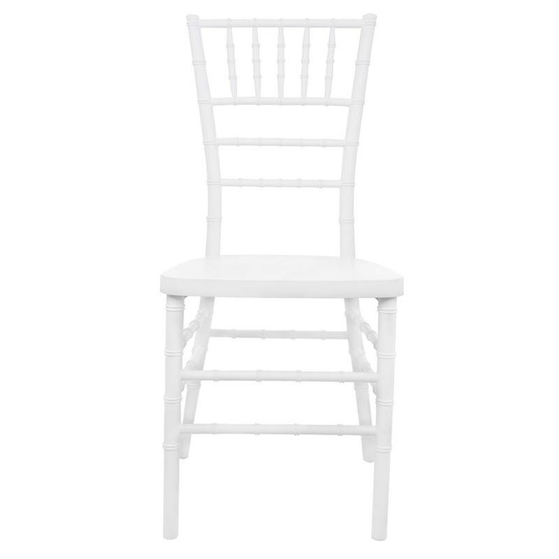 White Stackable PP Bamboo Restaurant Catering Plastic Wedding Hotel Chair image 2