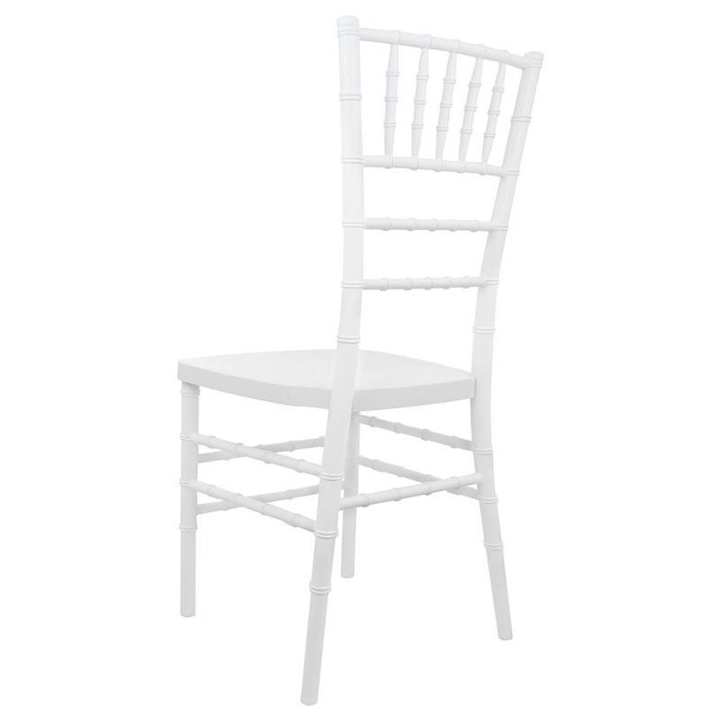 White Stackable PP Bamboo Restaurant Catering Plastic Wedding Hotel Chair image 3